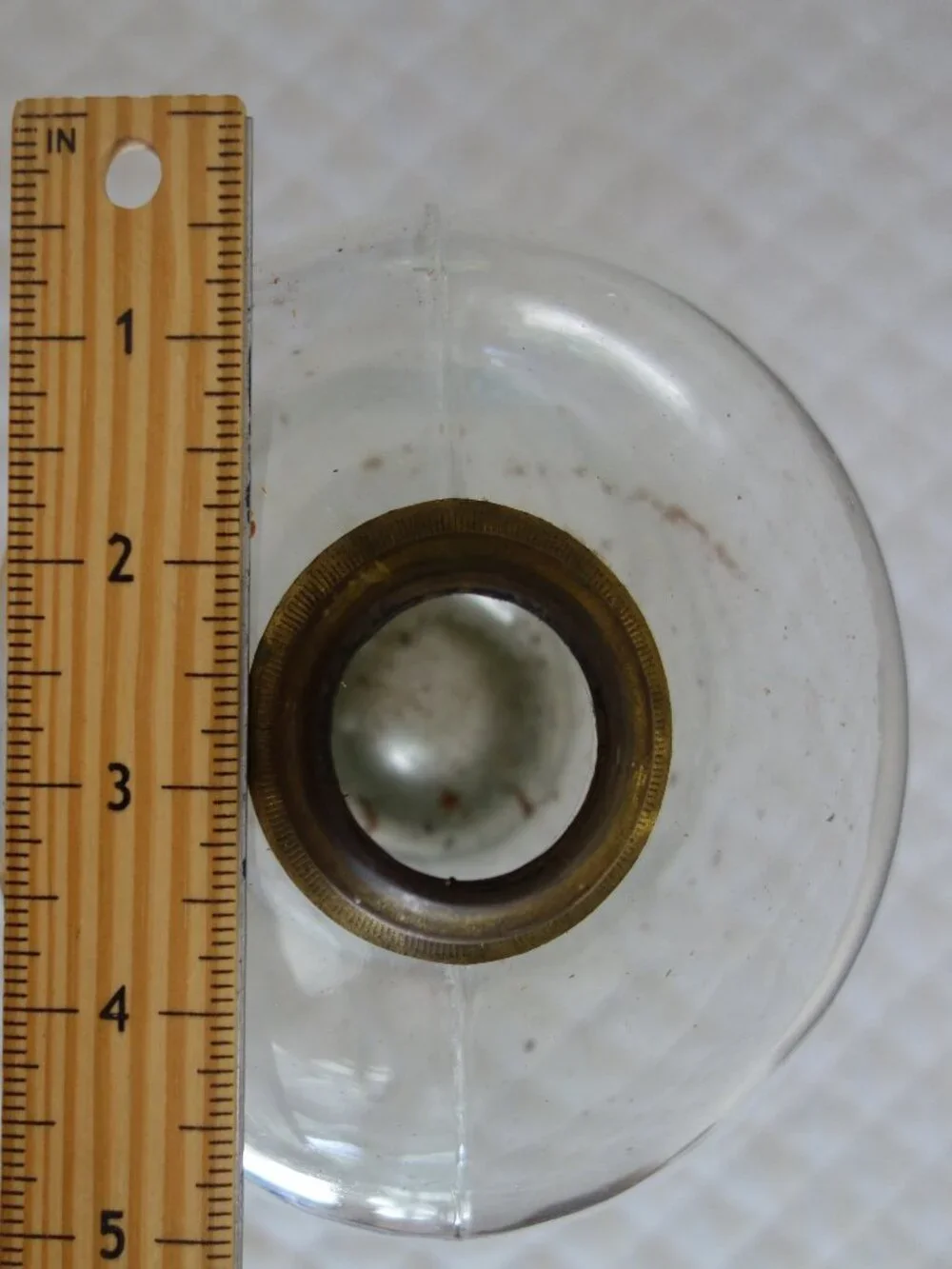 Antique / Vintage Clear Glass Oil Lamp – Base only